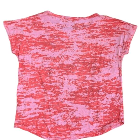 77KIDS GIRLS ORANGE PEACE T-SHIRT W/GEOMETRIC GRAPHIC IN FRONT SIZE SMALL - Picture 4 of 9